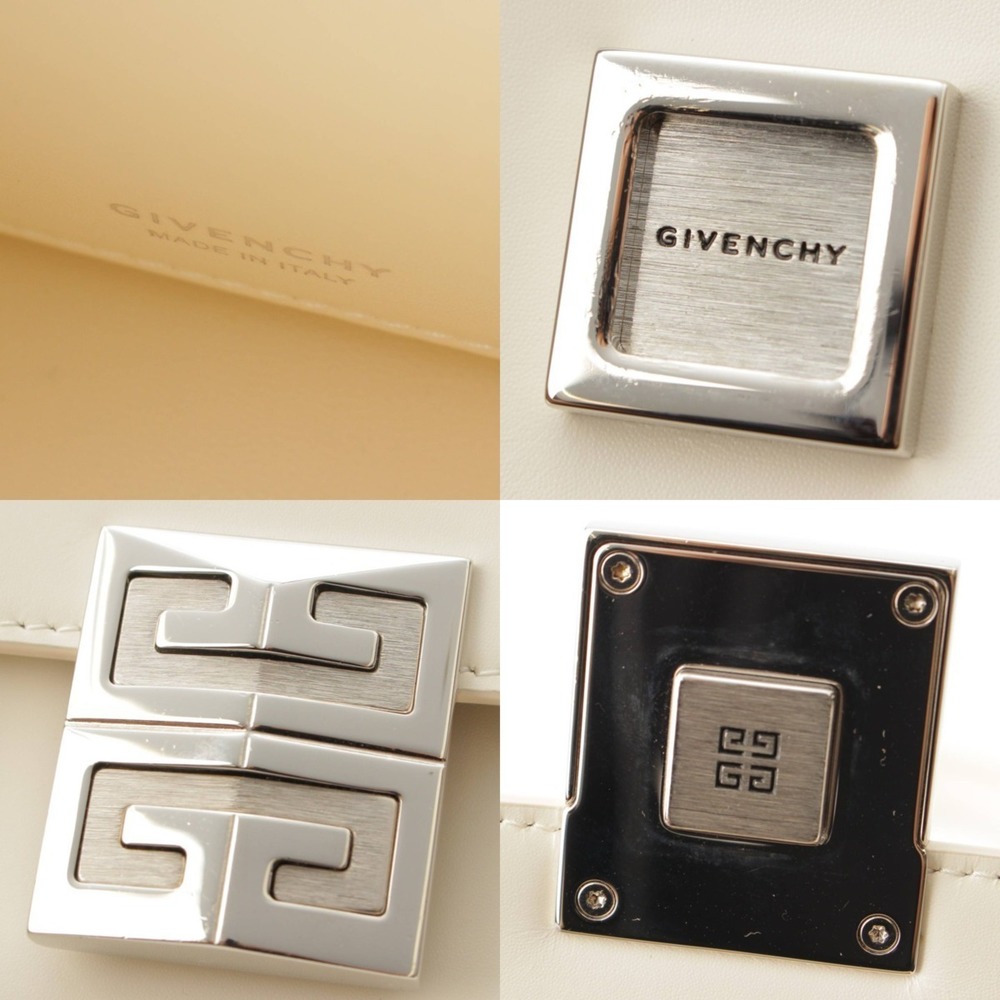 Givenchy Small Bag Shoulder White Logo Ivory Flap… - image 7
